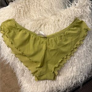 Olive Green Ruffled Panties